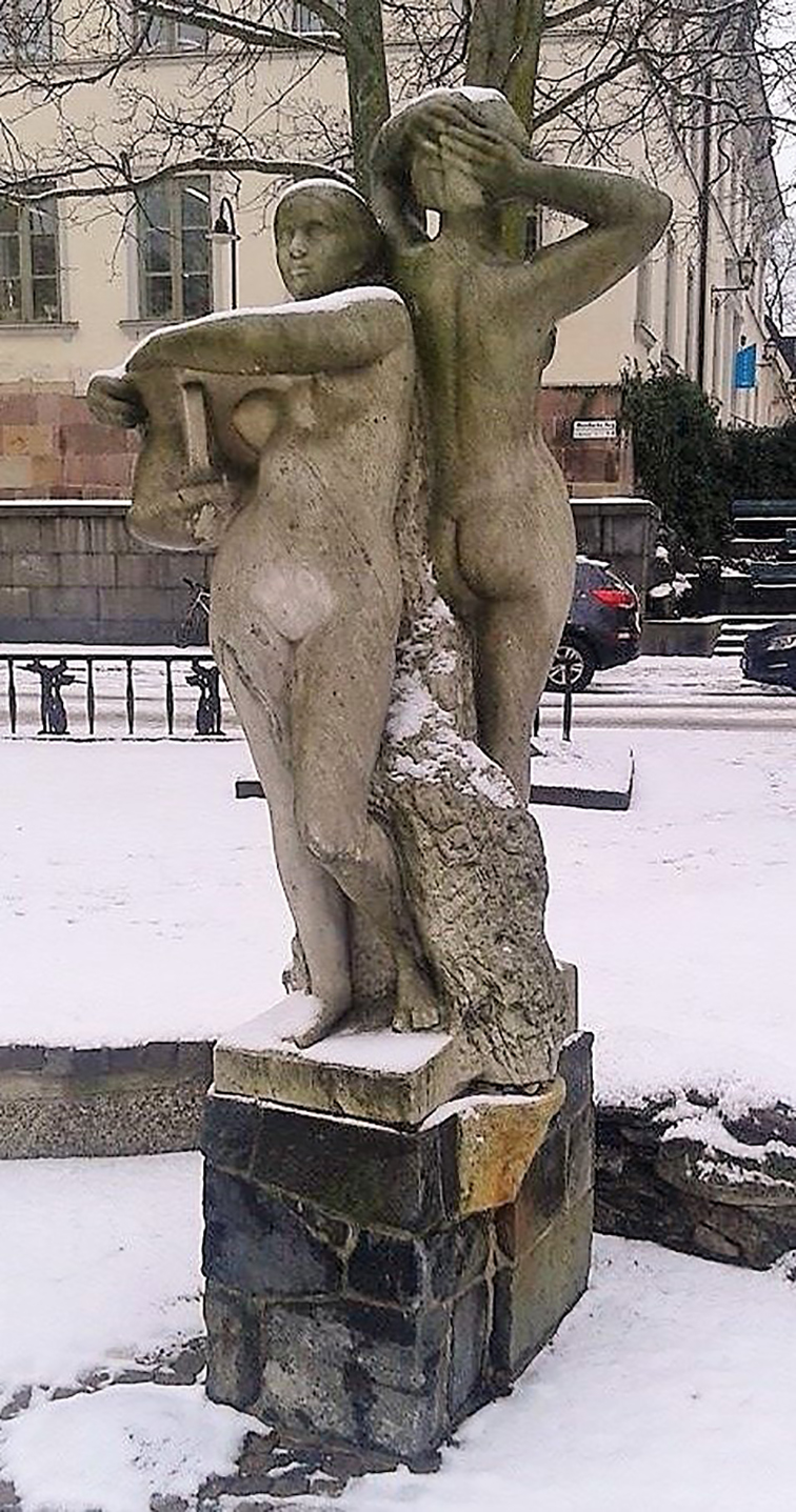 Skulpturen Systrarna.